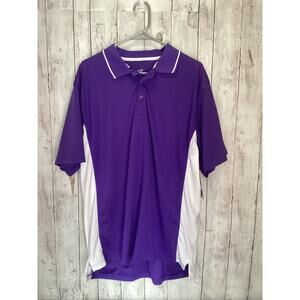 Pre-owned Ultra Club Men's Performance Sport Polo Shirt. Purple Size L